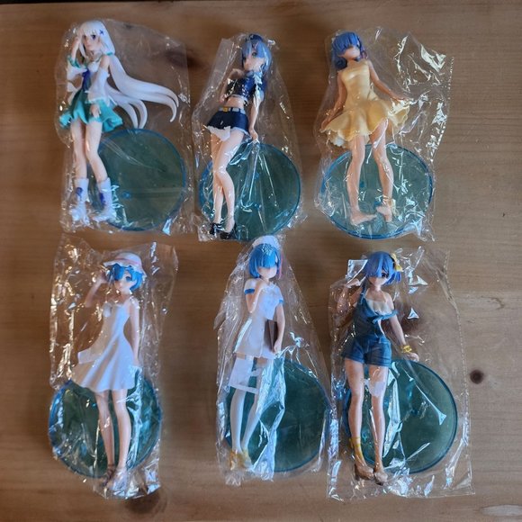 N/A Other - Fan Art Re:Zero Anime Figure Set Of 6 Rem Emilia
